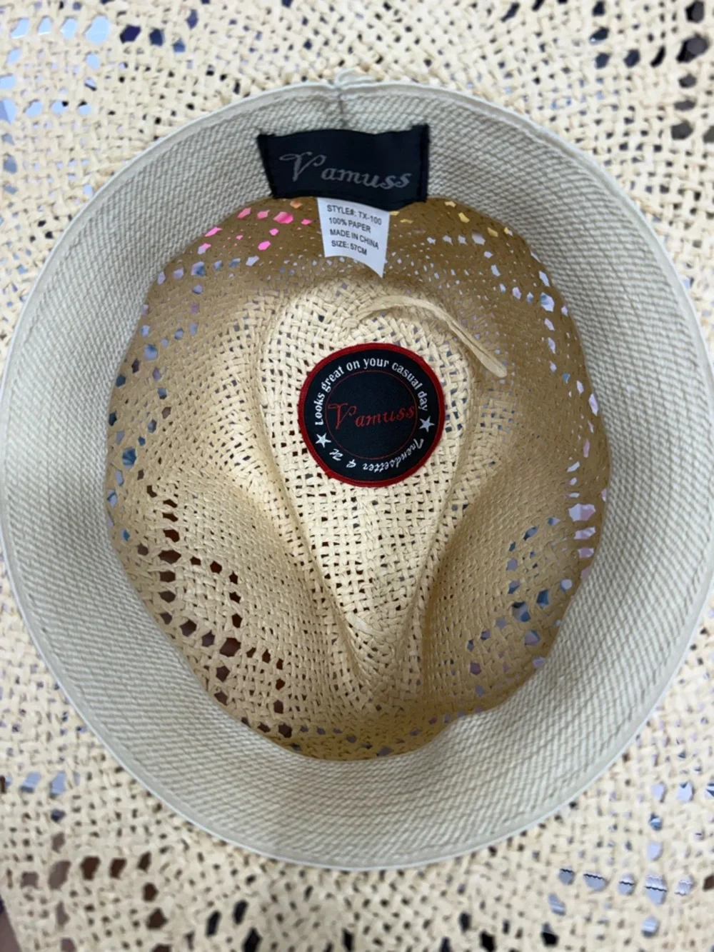 Classic Women's Straw Cowboy Hat - Cream